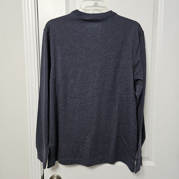 NWT EDDIE BAUER Shirt Men's Med Blue Long Sleeve Crewneck Tee Outdoors Hiking - Picture 6 of 6